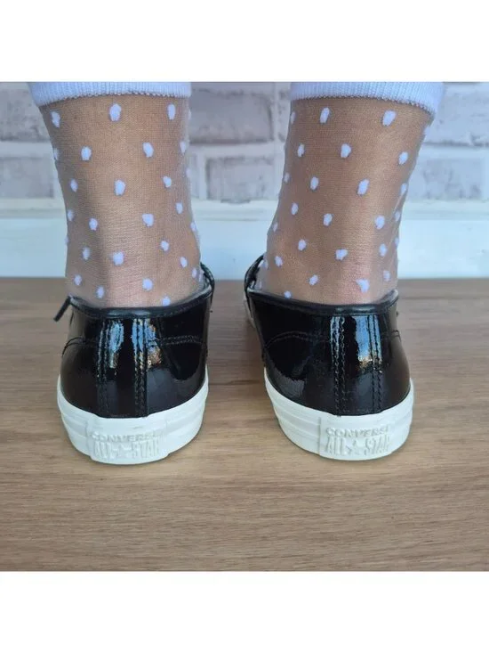 ⭐Converse Dainty Mary Jane Dark Romance Sz 9.5 Women shoes Sneaker Black A13654C - Picture 5 of 12